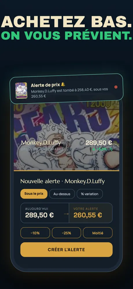 Alertes de prix